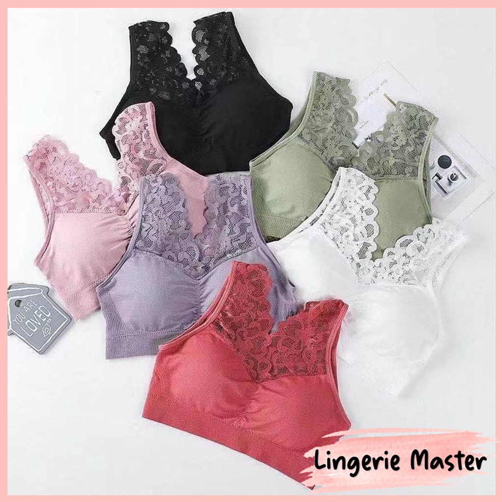 [ LINGERIE MASTER ] - (B-2) Bra BH Wanita Tanpa Kawat Bahan Halus Bralette Lingerie Elastis Sexy dengan Busa IMPORT High Quality