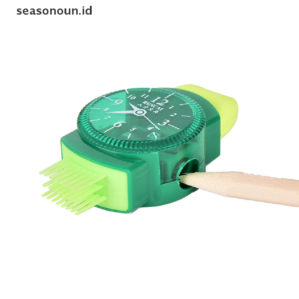 (seasonoun) Rautan / Rautan Pensil Bentuk Jam Tangan Dengan Penghapus Untuk Sekolah / Kantor