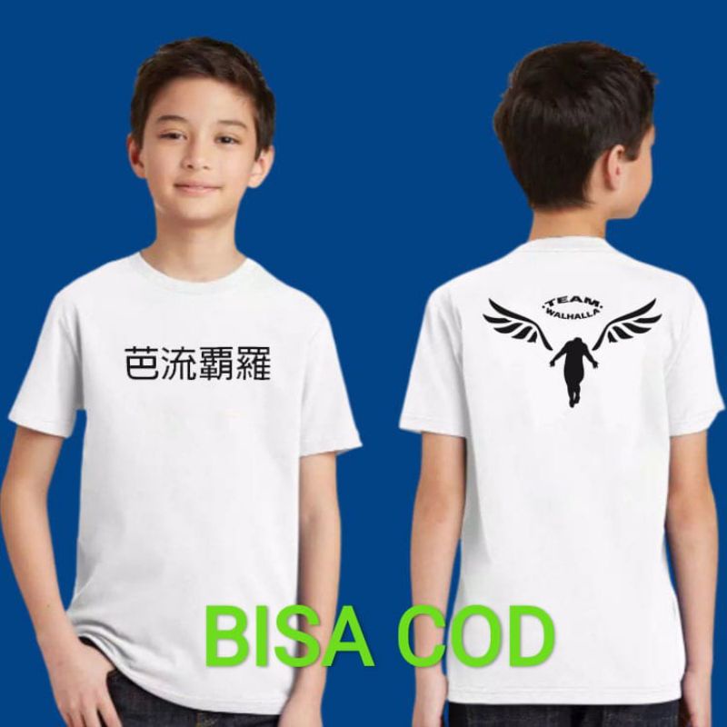 Kaos Anak Team Valhalla Walhalla Tokyo Manji Anime Tokyo Revengers-Tshirt Team Valhalla Anak 1-10 Th