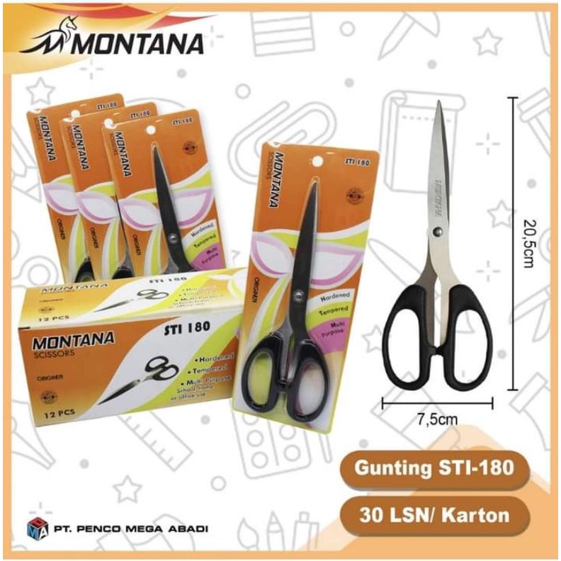 

Gunting Montana STL 180 - Gunting Murah Kertas Anak Besar Dan Kecil