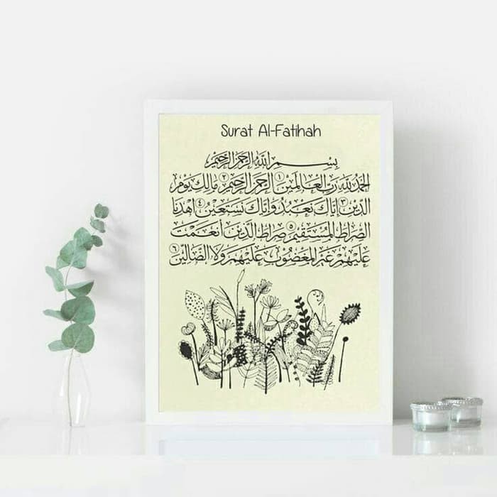 wall decor kaligrafi Al Fatihah