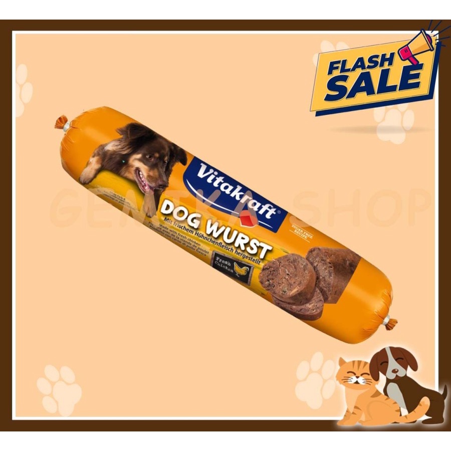 VITAKRAFT DOG WURST CHICKEN 1KG DOG SAUSAGE [ SOSIS MAKANAN ANJING ]