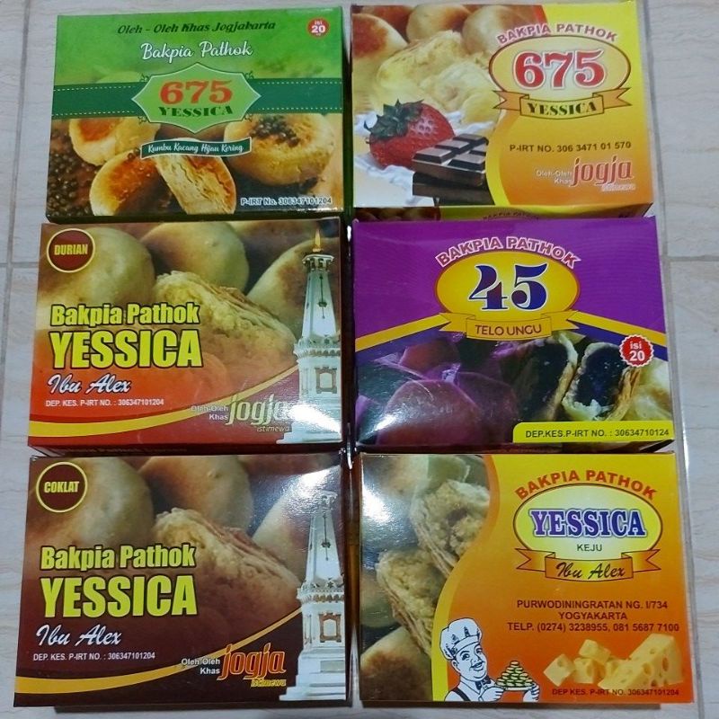 BAKPIA PATHOK YESSICA, 675, 45 isi 20 pc ASLI JOGJA