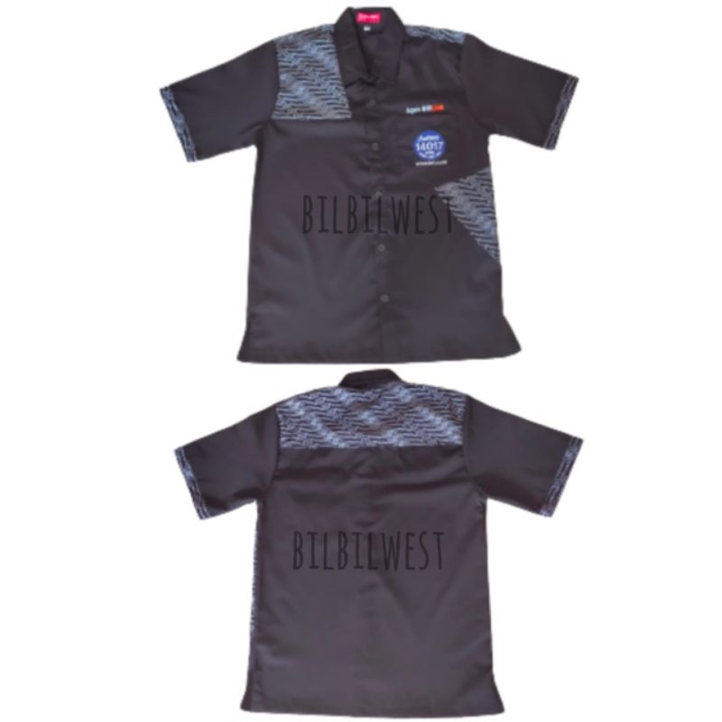 Seragam Kemeja Agen Brilink Hitam Batik