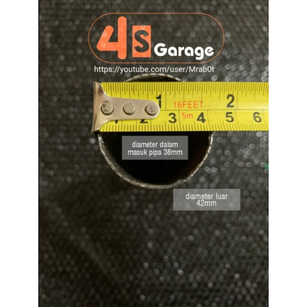 Pipa Saringan Knalpot Copy CMS Old 1mm VARIO PCX ADV NMAX Inlet 38mm Kenalpot Racing Bobokan Adem Bass Gerung Copy CMS-3
