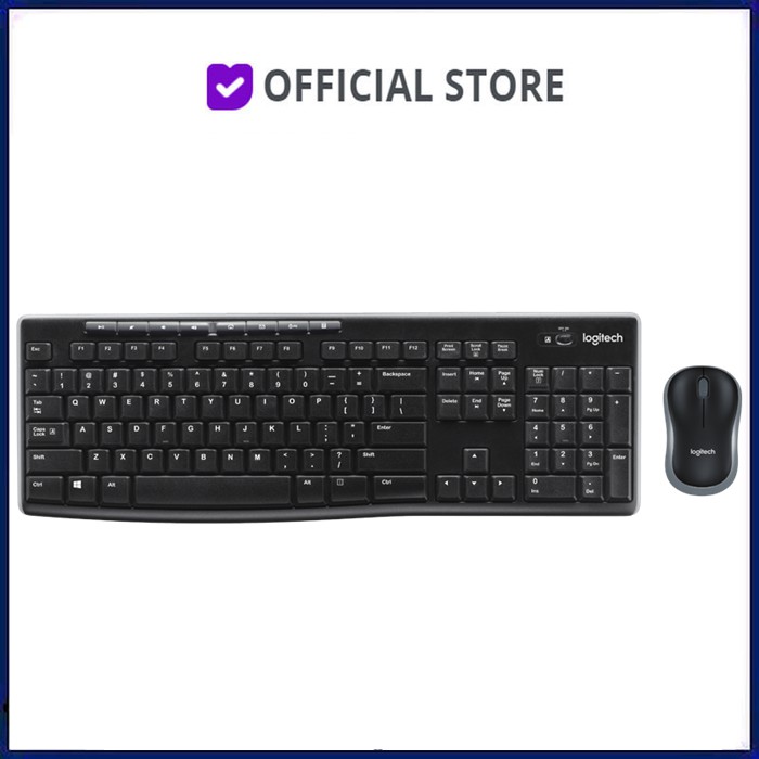 Logitech MK270r Keyboard &amp; Mouse Wireless Original &amp; Resmi