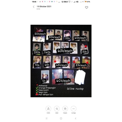 PHOTOCARD HEESEUNG (BDO, BDC, UNI, FEVER, EXCLUSIVE, SPC, & DLL)