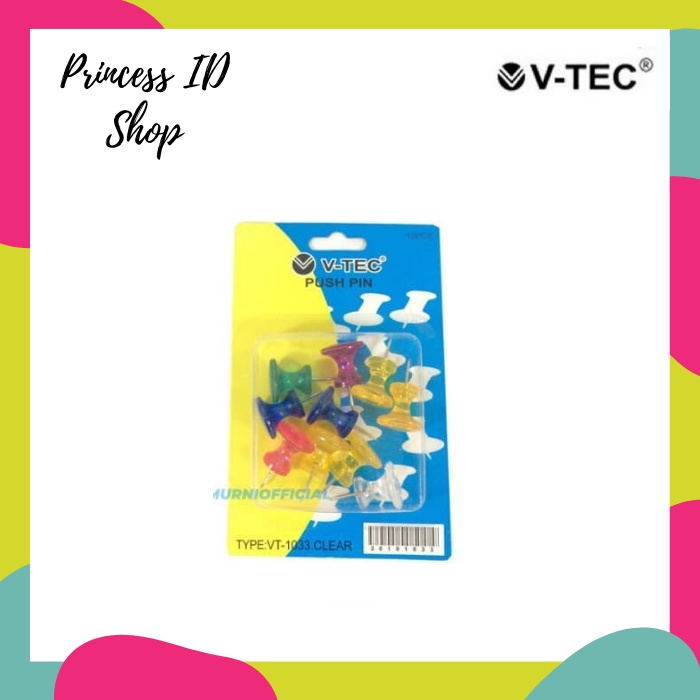 

PAKU MADING PUSH PIN SOLID/CLEAR V-TEC