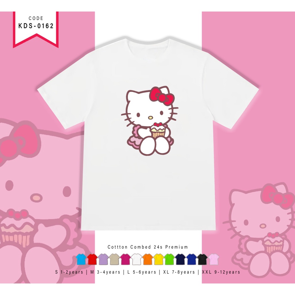 T-SHIRT / KAOS ANAK-ANAK TERMURAH BERGAMBAR HK CUPCAKE - TERIMA CUSTOM KAOS KELUARGA