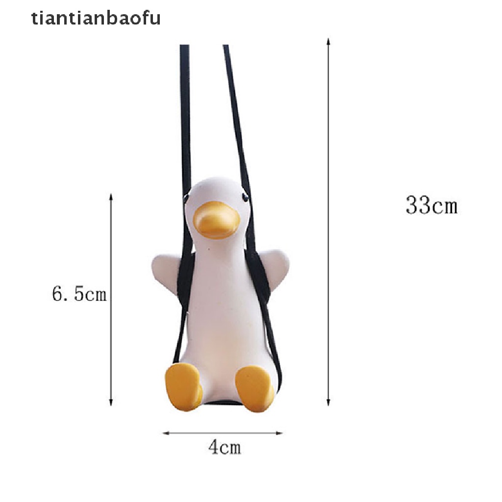 [tiantianbaofu] Car Pendant Cute Anime Little Duck Swing Auto Rearview Mirror Hanging Ornaments Boutique