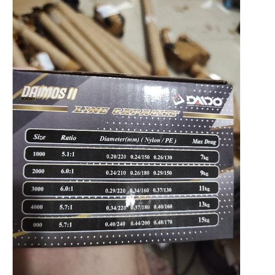 reel daido daimos spin II 1000 atau 6000 power handel 2021 ~