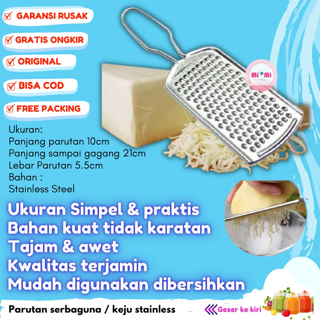 Perlengkapan Peralatan alat dapur parutan keju mpasi bayi wortel sayur kentang kelapa serbaguna