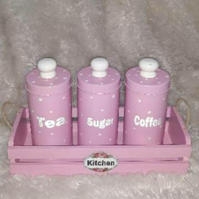 Set Toples Tea Coffee Sugar ( Request Warna )