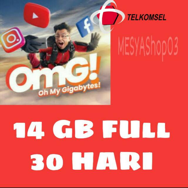 PAKET MURAH TELKOMSEL 14 GB ,KUOTA MURAH TELKOMSEL