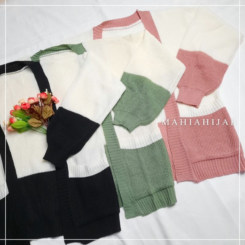 One Set Hari Cardigan + Rok rajut span , Outfit rajut wanita premium , Setelan lengkap, Outfit rajut, Daily outfit, Rok knit