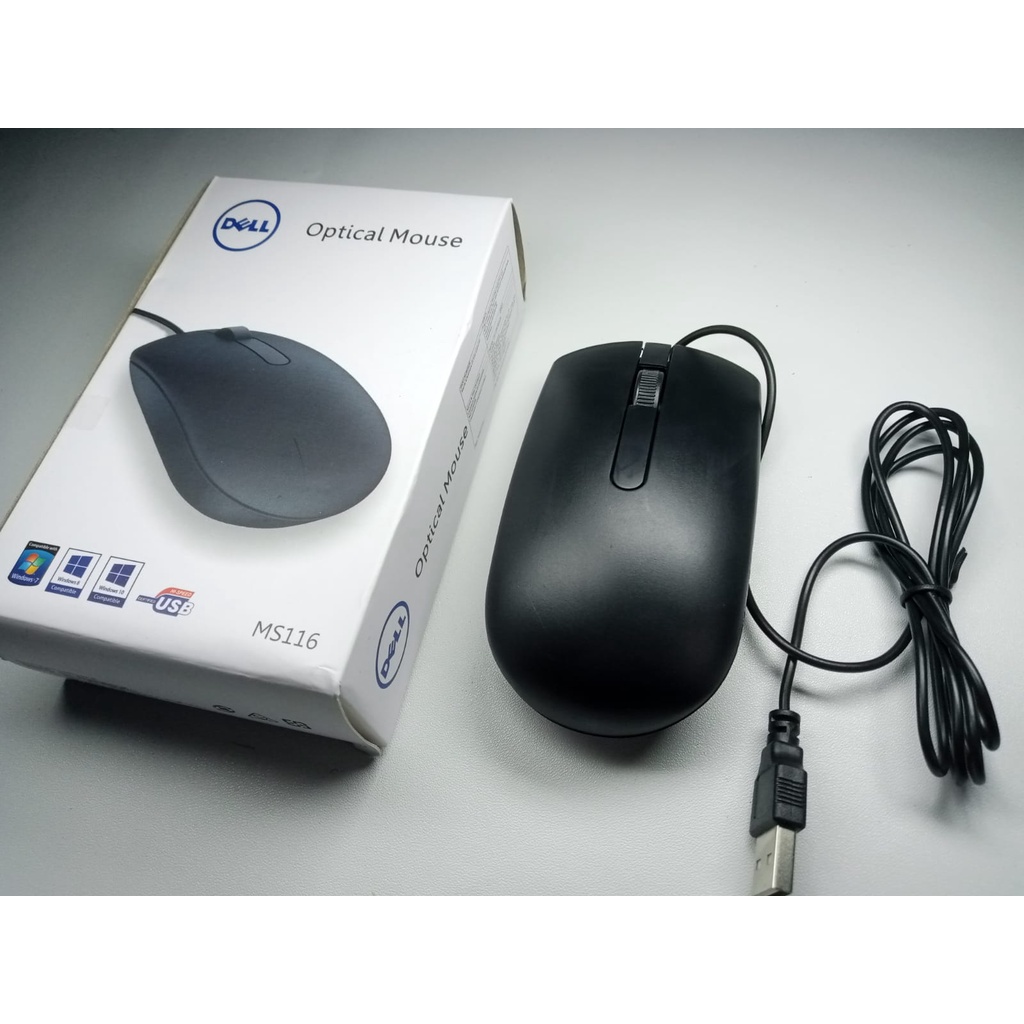 Dell Optical Mouse MS116 Wired and USB  Original