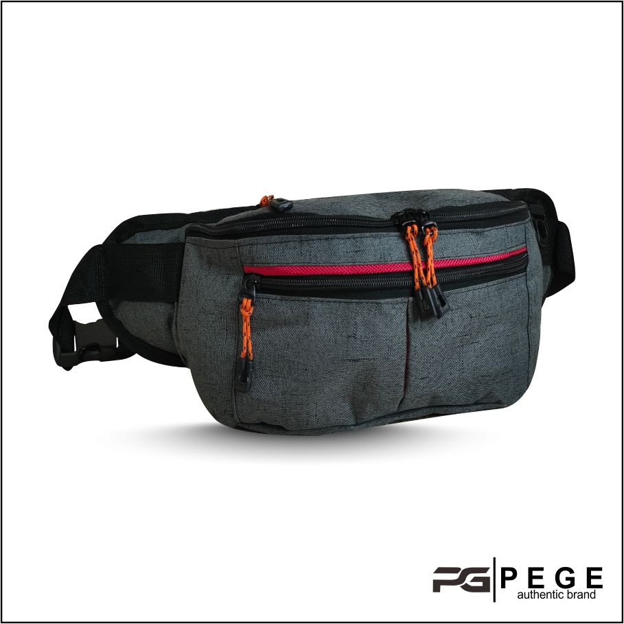 Tas Pinggang Slempang Bahu PEGE Pria Wanita Original Selempang Waistbag Besar Casual Premium - PG 8832