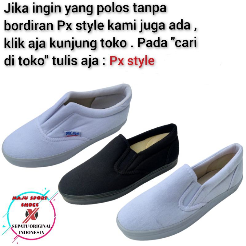 PX STYLE 128 179 - Sepatu original Slip On Kanvas Sepatu lukis / Sepatu slip on px style pria wanita