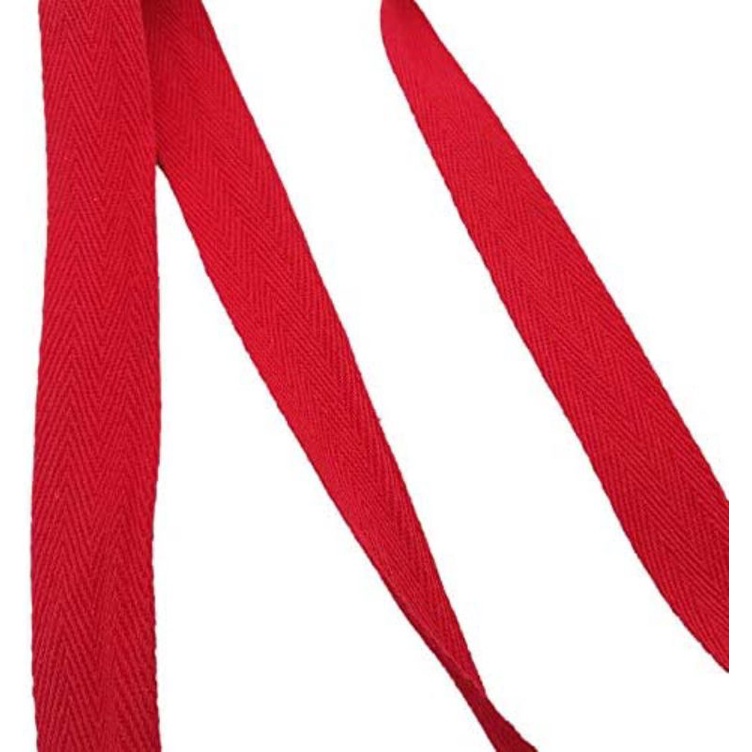 1 Meter Twilltape Katun 2,5cm 25mm Warna Cotton Twill Tape Pelipit