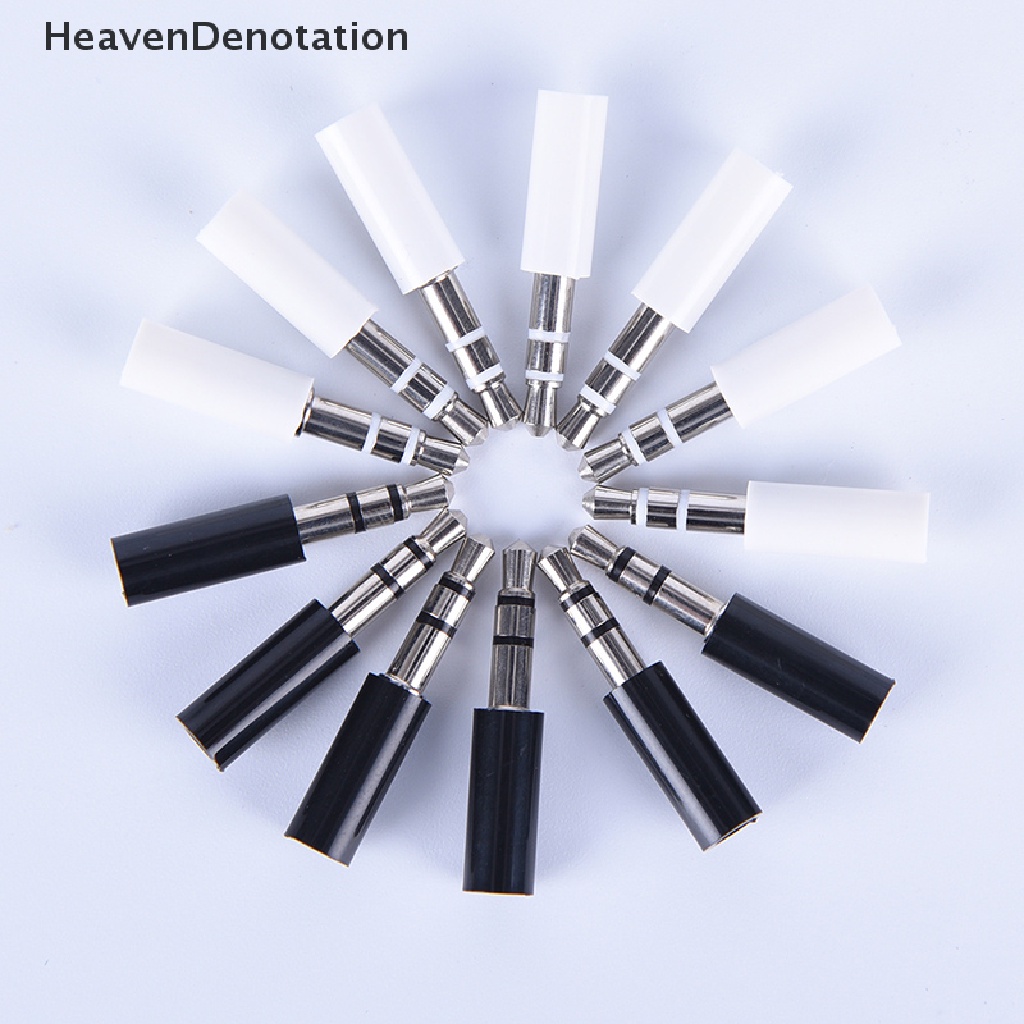 [HeavenDenotation] 10pcs 3.5mm stereo headset plug jack 3pole 3.5 audio plug jack adaptor connector