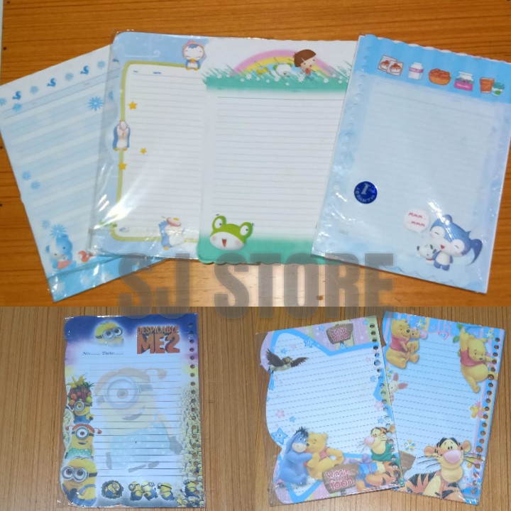 

[Ecer] Isi Binder Loose Leaf Karakter Kartun Disney Naruto Minion Despicable Me