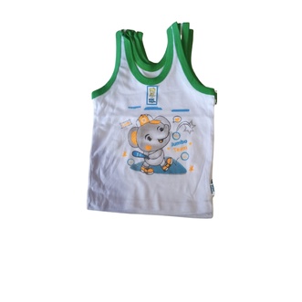 6 PCS Singlet Kaos Kutang Bebe Warna Putih Bermotif Kartun SNI-Yukensi-Bayi Balita Kaos Dalam Anak