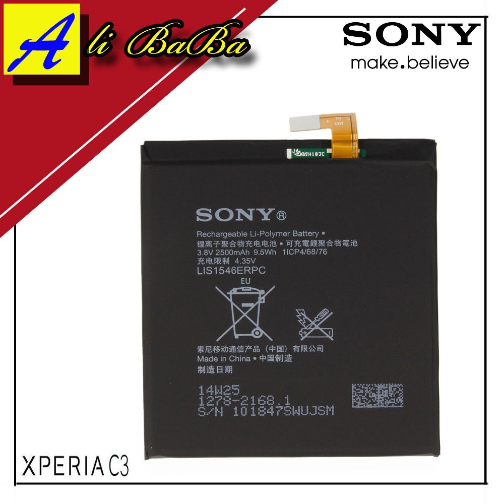 EXCLUSIVE  Baterai Hanphone Sony Xperia C3 T3 E3 D2533 Batre HP Battery Sony Xperia Original  NEW
