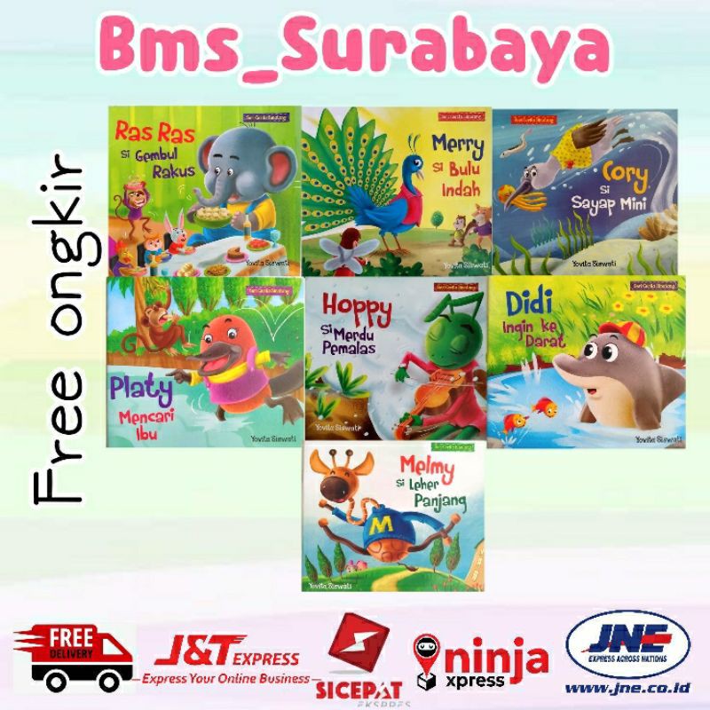 Buku cerita anak seri Cerita Binatang buku gramedia buku cerita bip