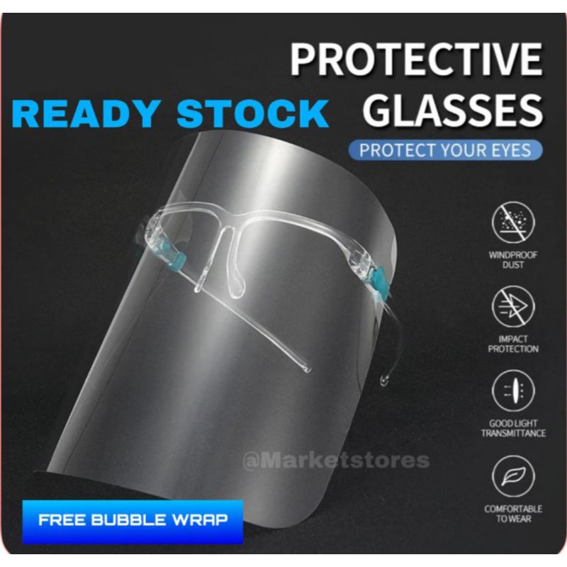 Face Shield Kacamata Nagita Promo Termurah - Faceshield Kacamata Import Frame + Mika Murah