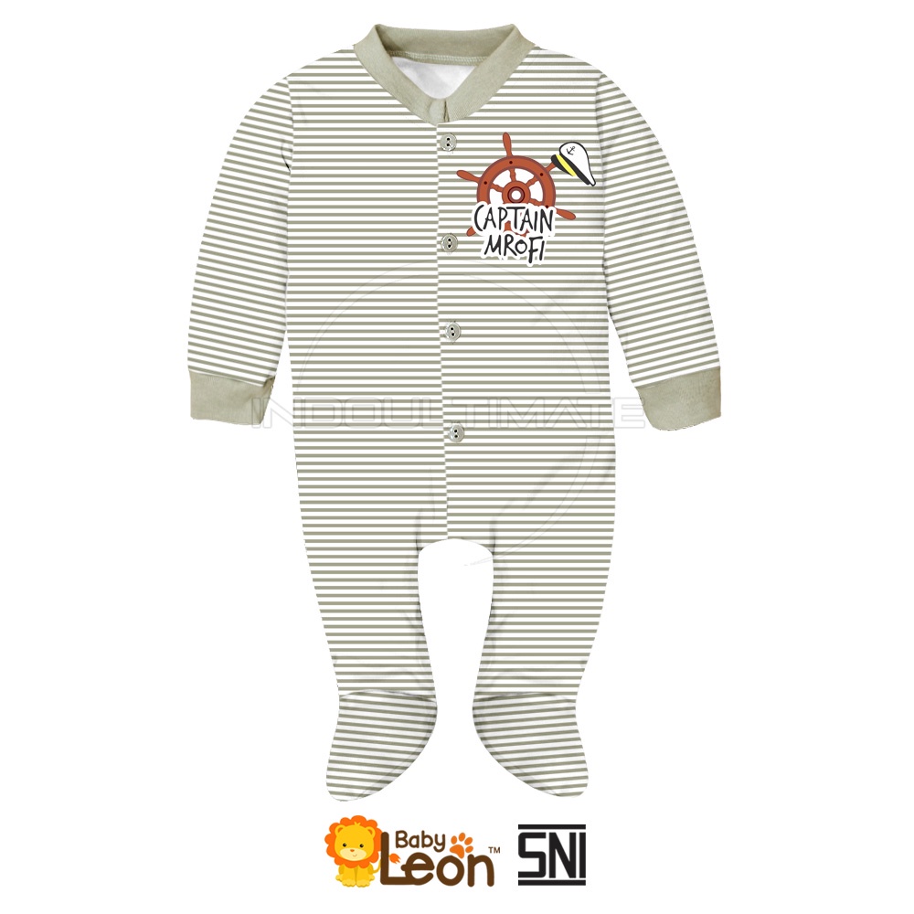 1 Pcs BABY LEON Jumpsuit Bayi BC-072 Kaki Tertutup Lengan Panjang Jumper Bayi Laki-Laki Newborn Baju Bayi Laki-Laki Baby Sleepsuit  Baju Tidur Bayi Jumpsuit Panjang Kaki Tutup Pakaian Bayi BC-072