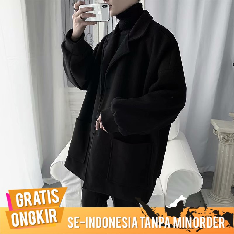 Outerwear Pria Yem Fashion | Wol Mantel Pria Wol Mantel Panjang Parit Mantel Korea  Tren    Musim mu