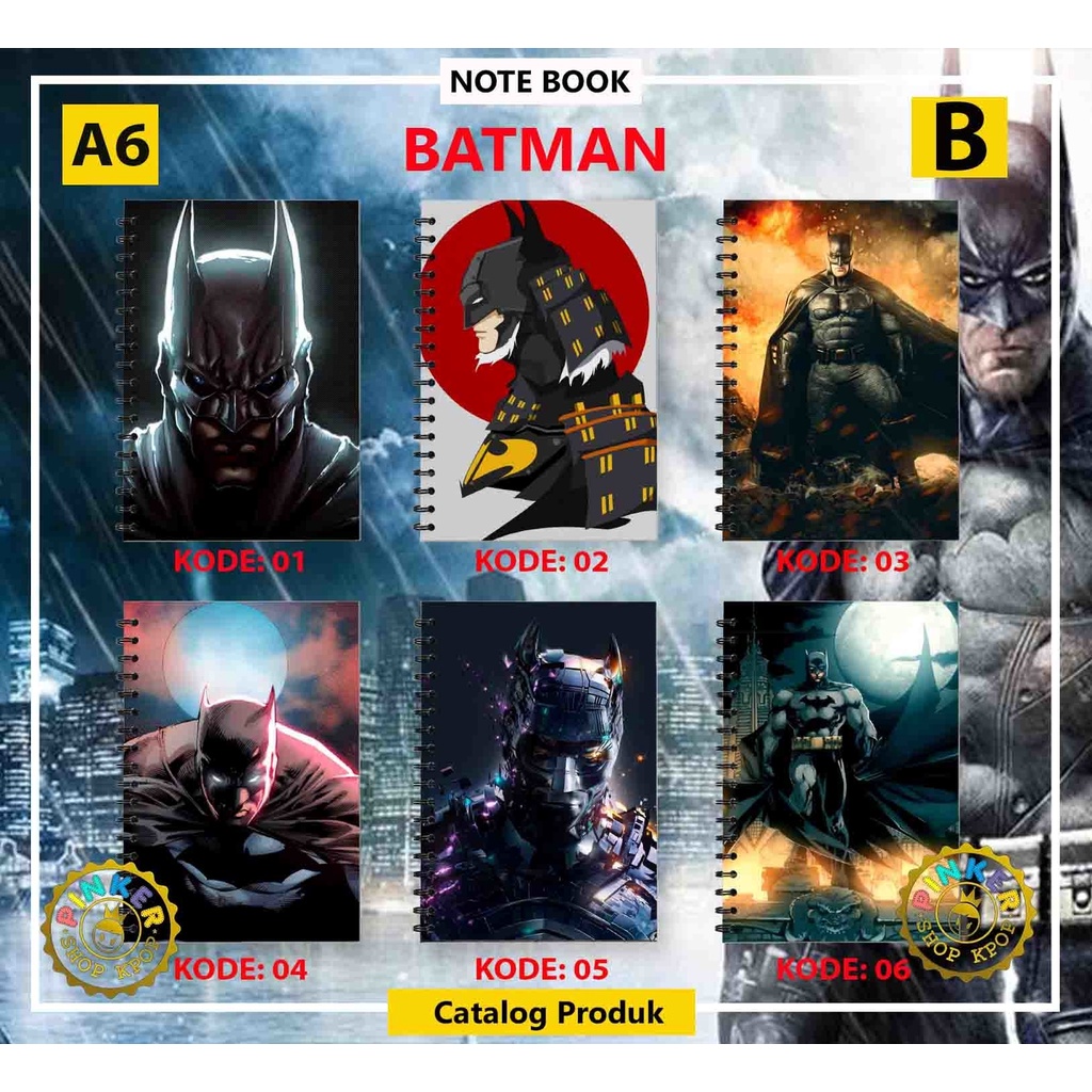 

Note/Notebook BATMAN SERI 2 A6 ISI 50 LEMBAR BUKU
