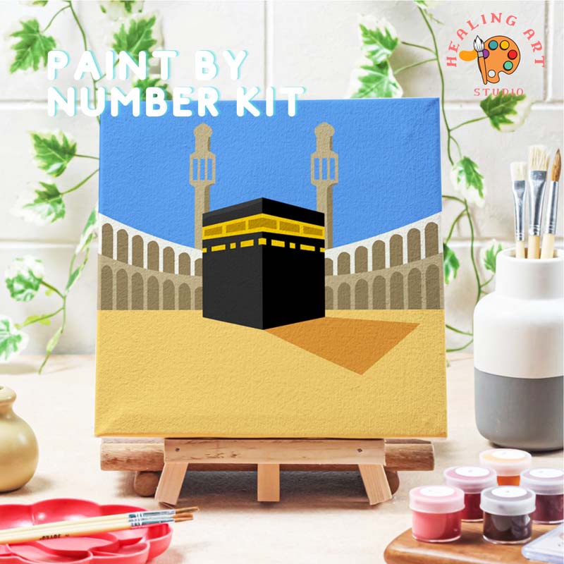 

Painting by number Kit Lukisan Ka'bah Hampers Ramadhan Art set Healingart Peralatan melukis anak