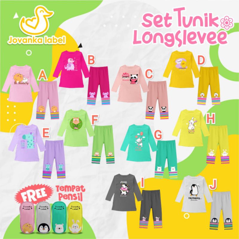 [SALE] Size 2 & 4 Set Tunik Jovanka Label | Setelan Tunik Anak | Jovanka label