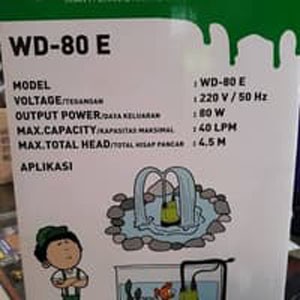 Pump Non Filter Kolam Ikan / Pompa Celup WASSER WD-80 E Submersibel