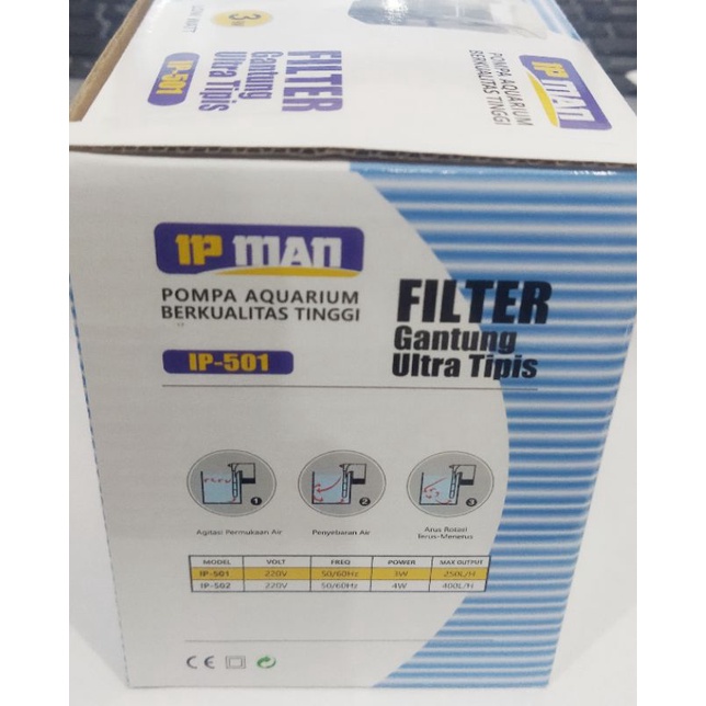 Pompa filter gantung Aquarium Hang on  IP MAN 501