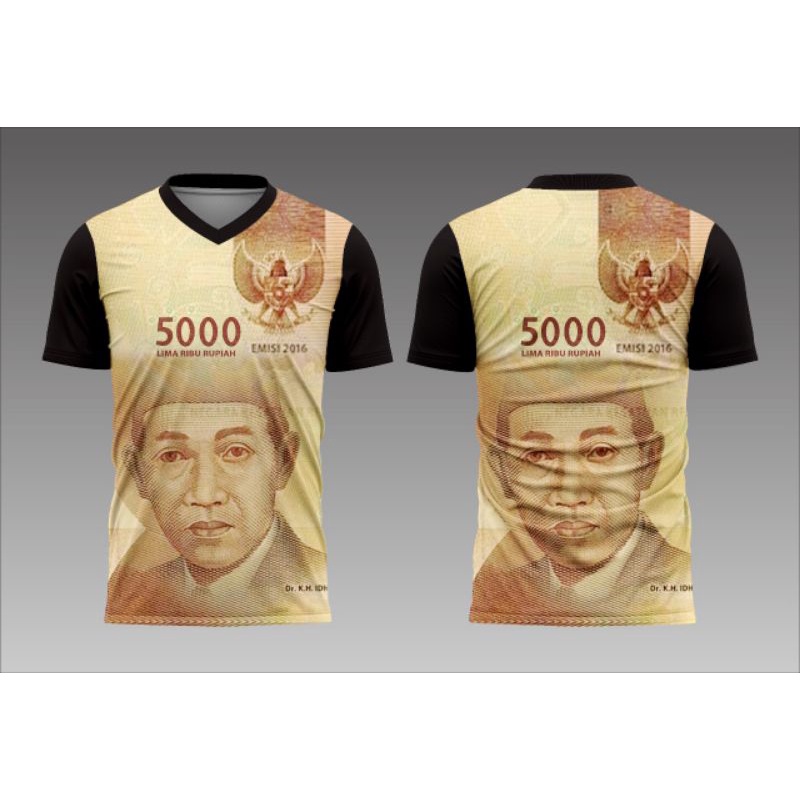 Baju kaos anak 3D duit mata uang indonesia fullprint anak