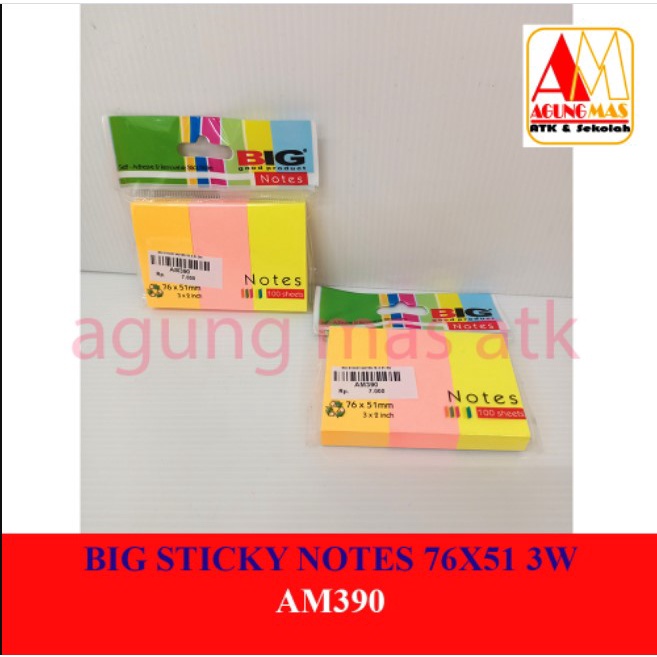 

BIG STICKY NOTES 76X51 3 WARNA