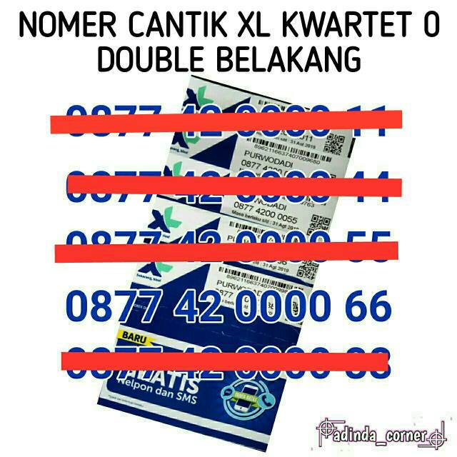 Nomer Cantik XL KWARTET 0 DOUBLE BELAKANG
