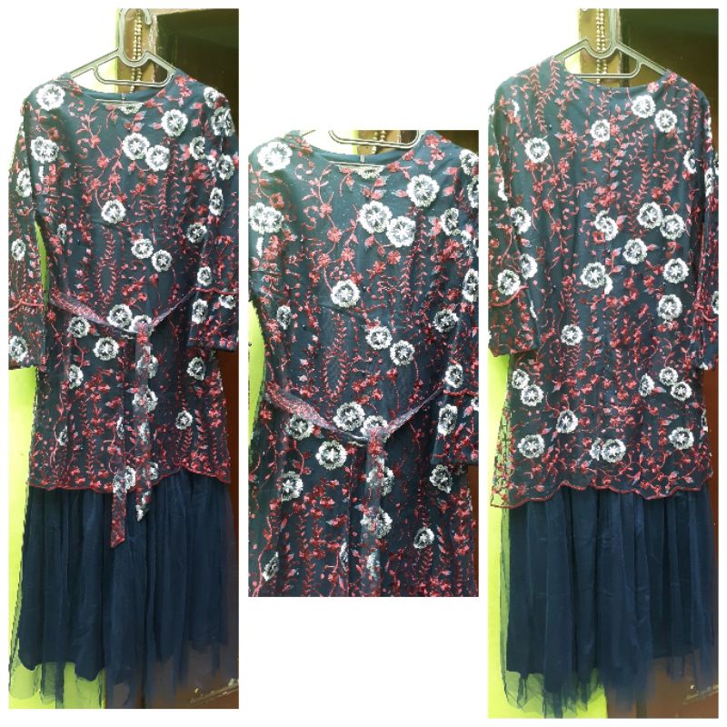 gamis pesta brukat tile , gamis duyung , gamis mewah