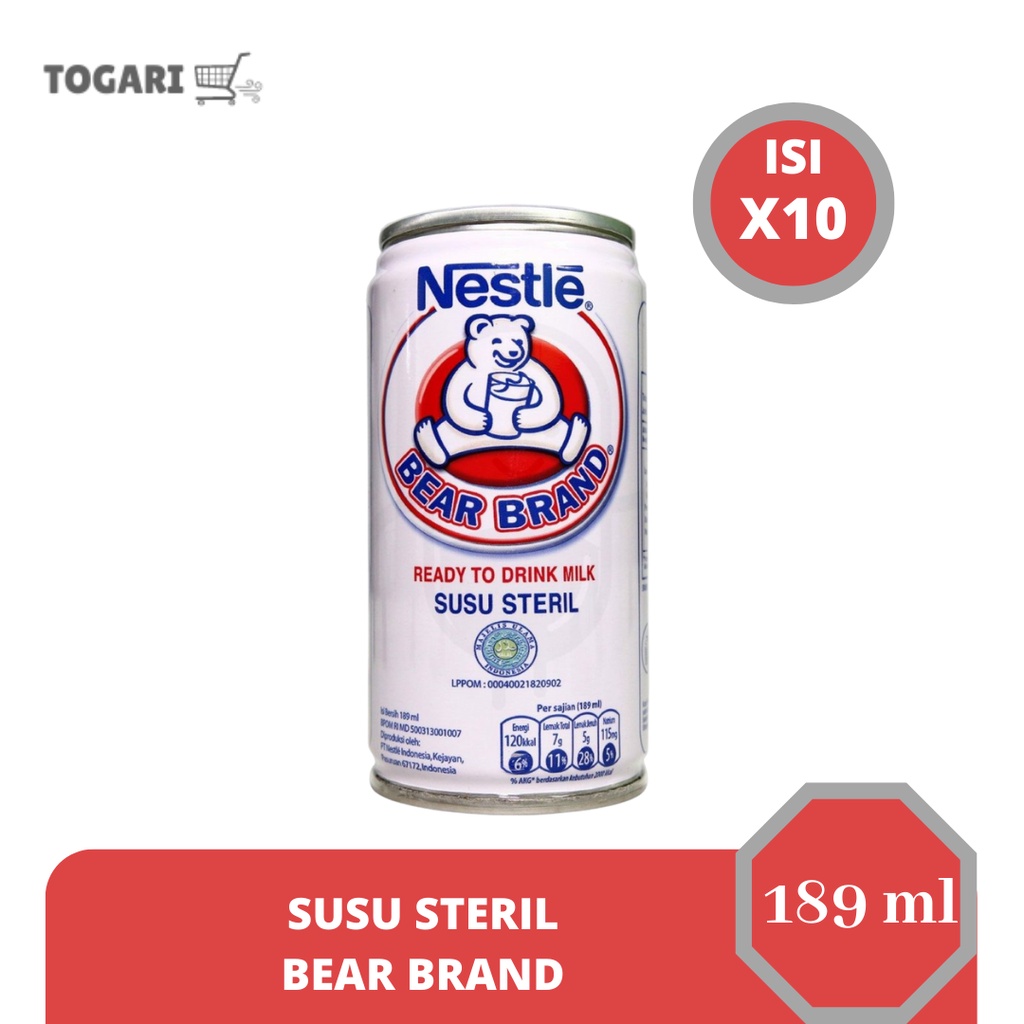 

Bear Brand Susu Beruang 189ml 10pcs