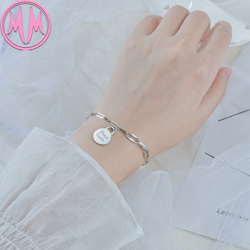 MORYMOSHI B508 Gelang Wanita Titanium Stainless Good Luck Anti Karat Anti Luntur Fashion Korea