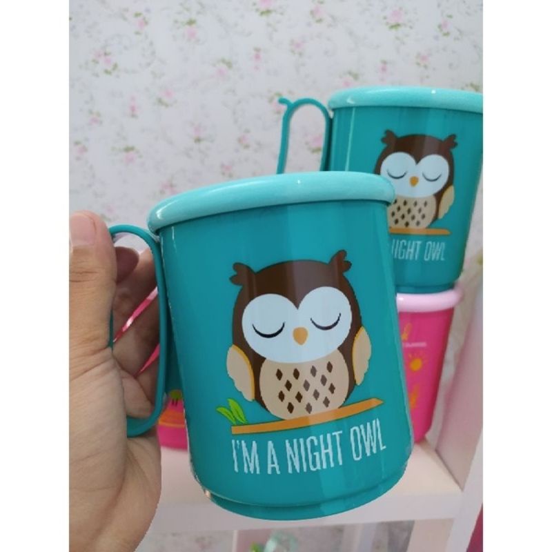 Jumbo Mug Tupperware / Jumbo Mug / Mug Owl / Mug Pink
