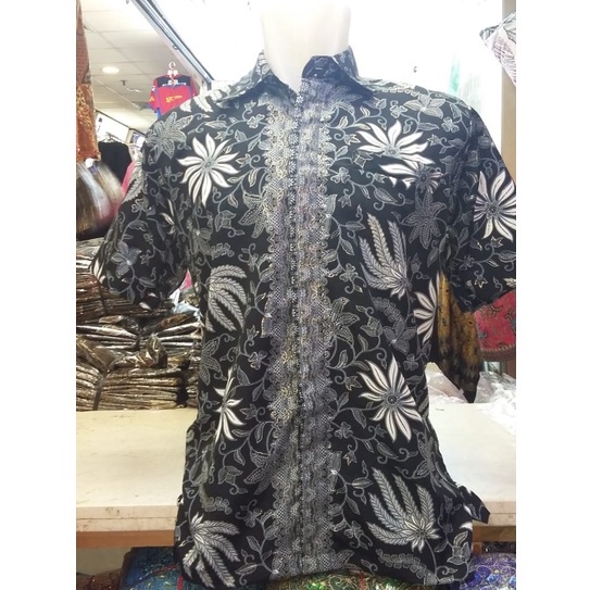KEMEJA BATIK PRIA / KEMEJA MOTIF BATIK LENGAN PANJANG DAN LENGAN PENDEK MOTIF PISANG SILVER