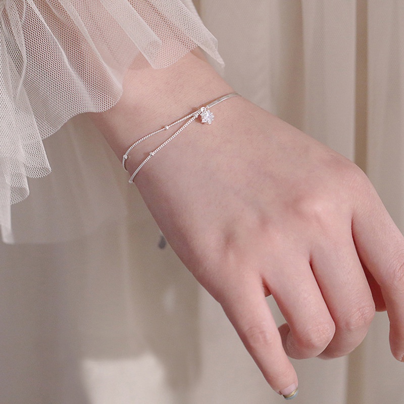 Gelang GL36 Tembaga Lapis S925 Premium Fashion Wanita Gelang Unik Lucu Keren Bagus Banget / Deluna/ BB
