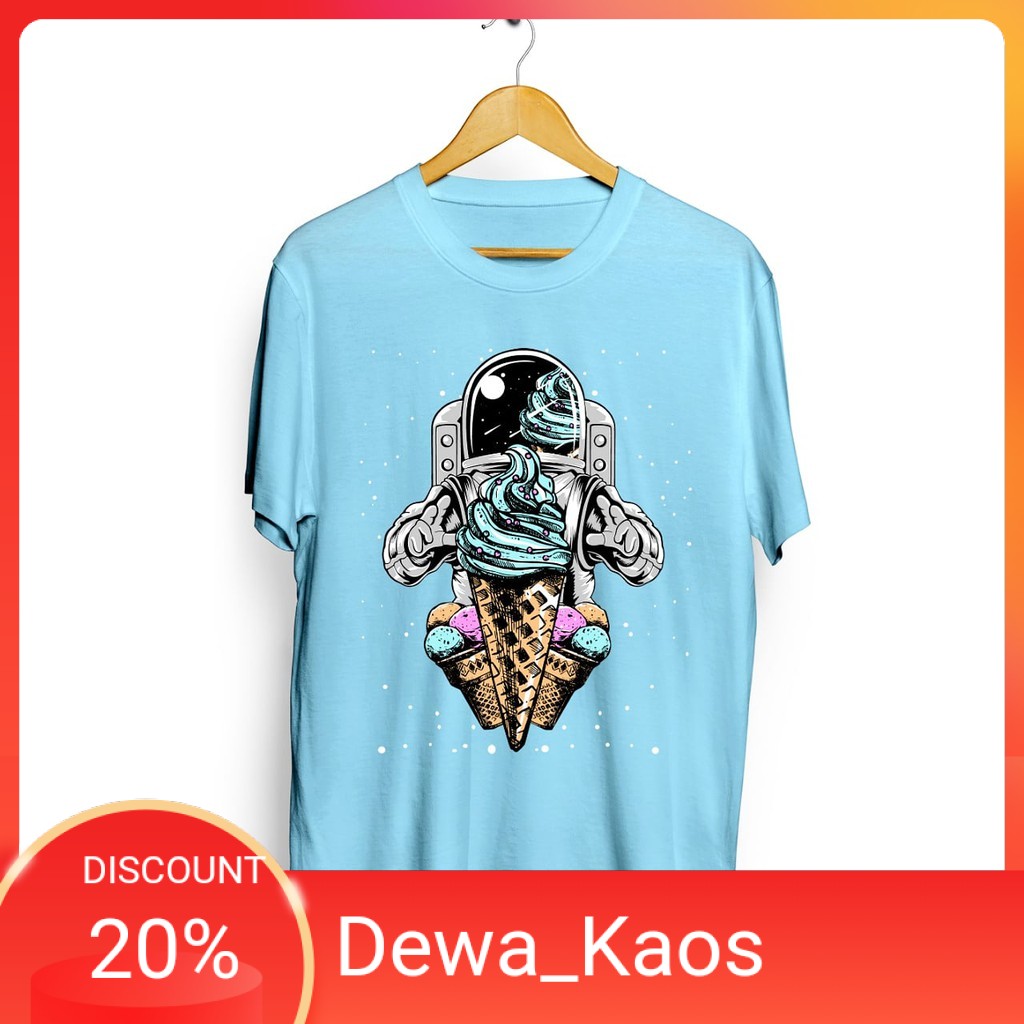 KAOS ASTRONOT ICE CREAM / KAOS KEREN PRIA / KAOS KEREN DISTRO