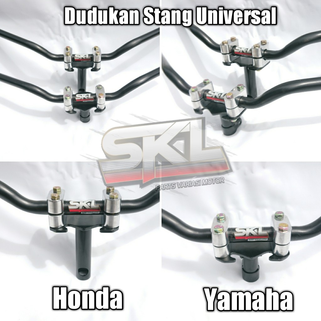 Paket Stang Rzr Plus Dudukan Stang Racing Road Race Universal Motor Honda Yamaha Suzuki Satu Sett