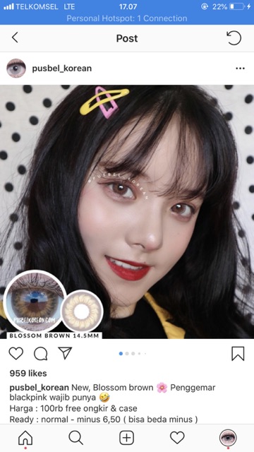 Blossom brown &amp; gray softlens original korea series blackpink