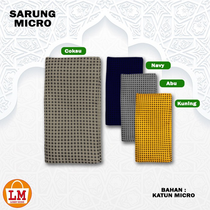 TERMURAH TERBARU Fashion Pria Muslim SARUNG MICRO Bahan Katun Micro Ukuran Jumbo Dewasa LMS 24239