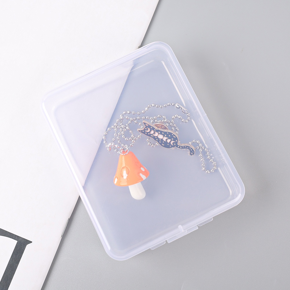 Transparent Square Plastic Cosmetics Storage Box / Portable Waterproof Mask Cotton Swab Container